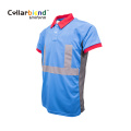 Blue Reflective Tape Work T Shirt